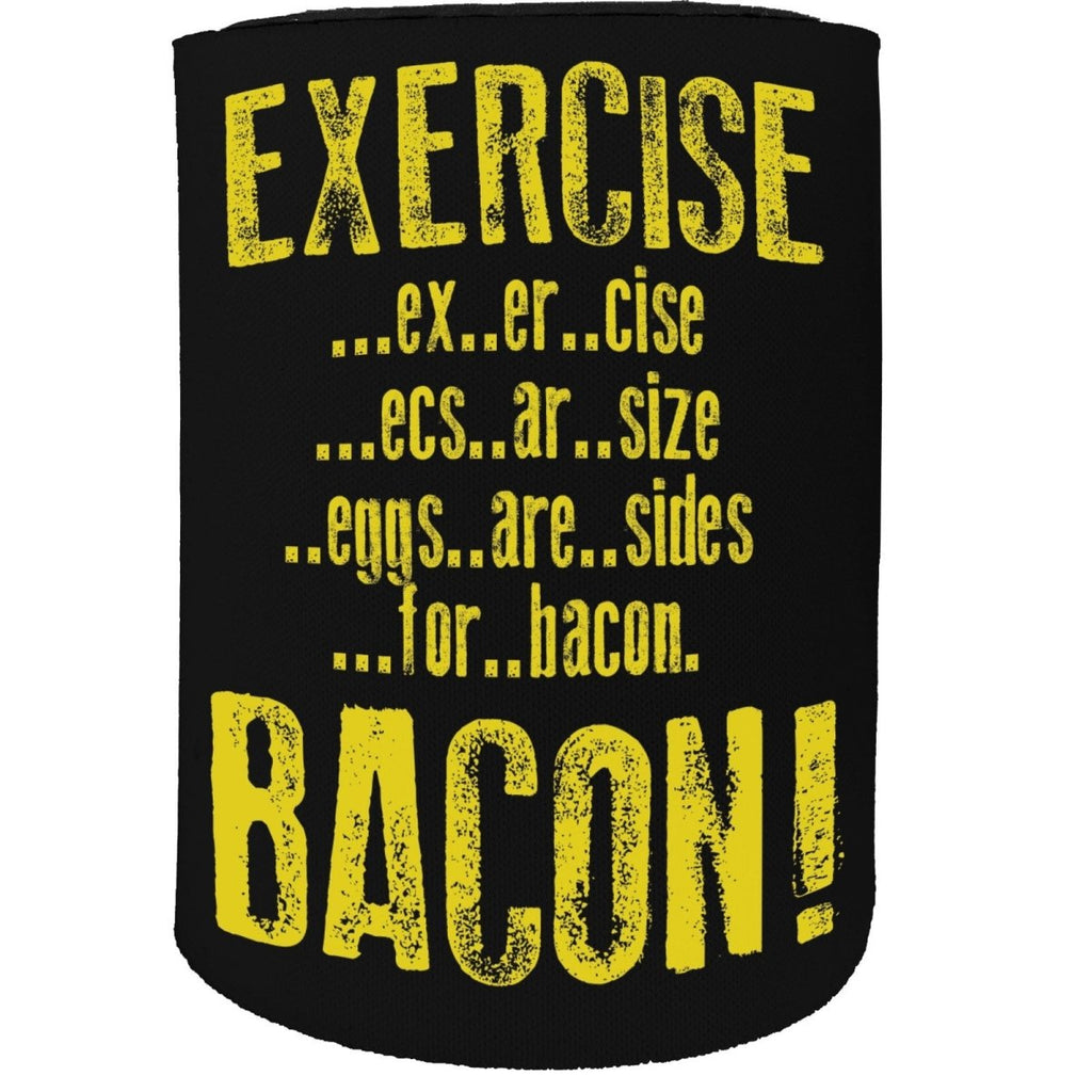 Alcohol Food Stubby Holder - Exercise Bacon Gym Bodybuilding - Funny Novelty Birthday Gift Joke Beer - 123t Australia | Funny T-Shirts Mugs Novelty Gifts