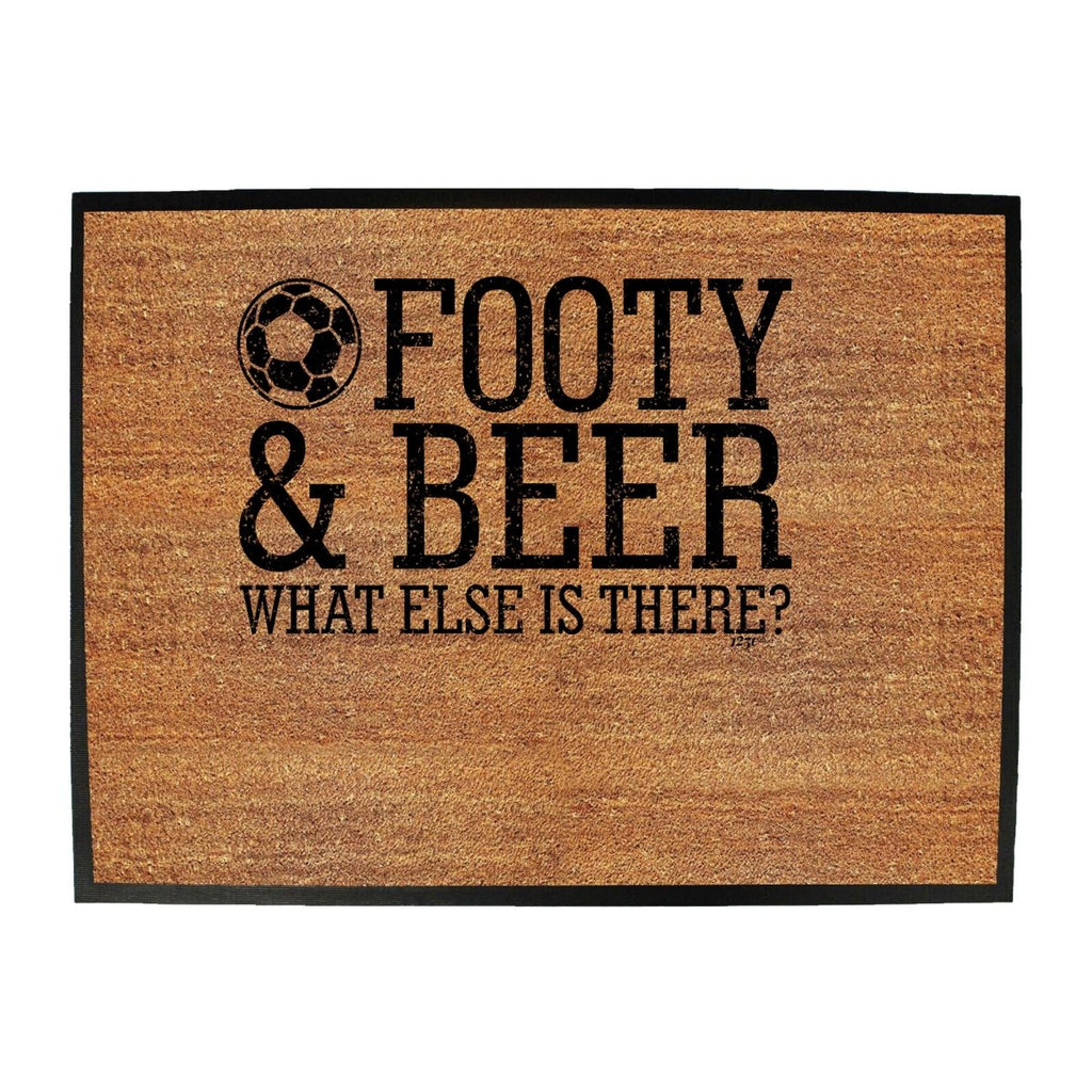 Alcohol Football And Beer What Else Is There - Funny Novelty Doormat Man Cave Floor mat - 123t Australia | Funny T-Shirts Mugs Novelty Gifts