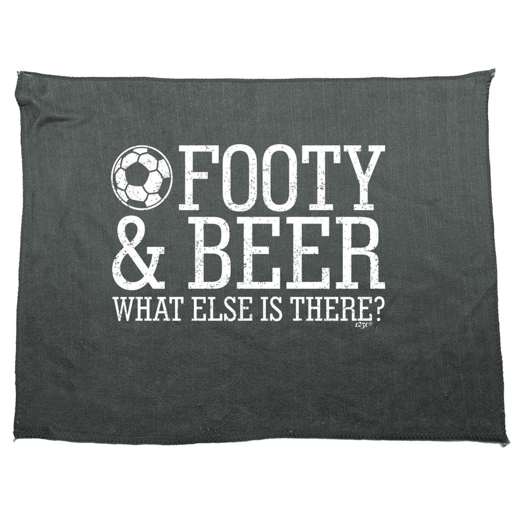 Alcohol Football And Beer What Else Is There - Funny Novelty Soft Sport Microfiber Towel - 123t Australia | Funny T-Shirts Mugs Novelty Gifts