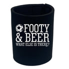 Alcohol Football And Beer What Else Is There - Funny Novelty Stubby Holder - 123t Australia | Funny T-Shirts Mugs Novelty Gifts