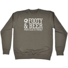 Alcohol Football And Beer What Else Is There - Funny Novelty Sweatshirt - 123t Australia | Funny T-Shirts Mugs Novelty Gifts