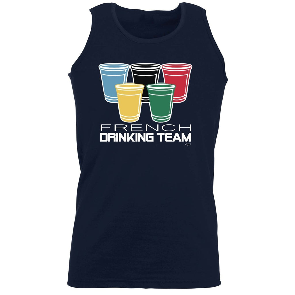 Alcohol French Drinking Team Glasses - Funny Novelty Vest Singlet Unisex Tank Top - 123t Australia | Funny T-Shirts Mugs Novelty Gifts