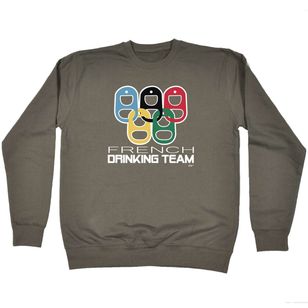 Alcohol French Drinking Team Rings - Funny Novelty Sweatshirt - 123t Australia | Funny T-Shirts Mugs Novelty Gifts