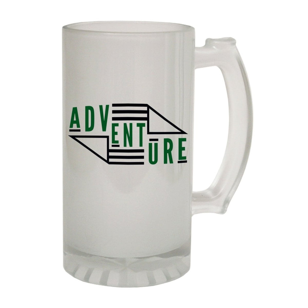 Alcohol Frosted Glass Beer Stein - Adventure Camping Fun - Funny Novelty Birthday - 123t Australia | Funny T-Shirts Mugs Novelty Gifts