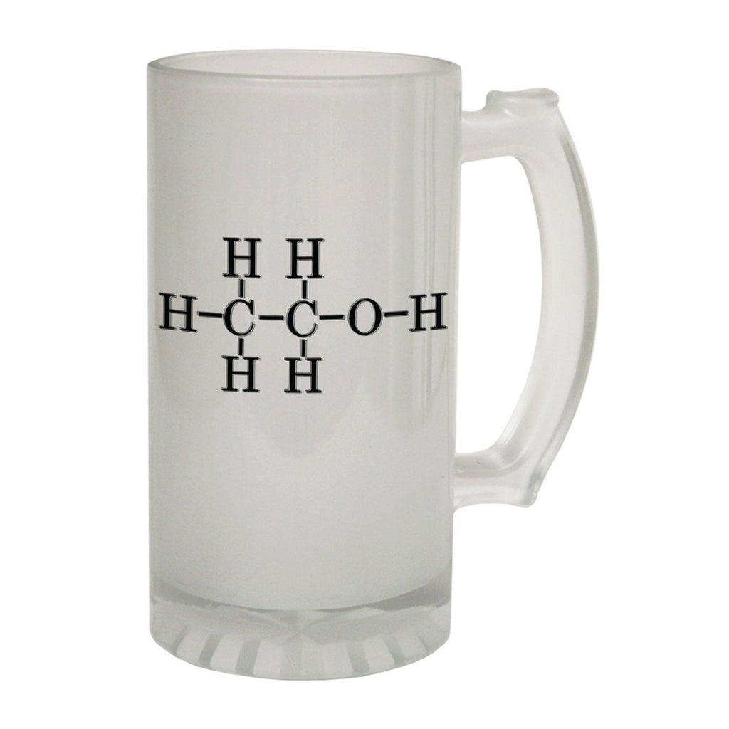 Alcohol Frosted Glass Beer Stein - Alcohol Chemical Structure - Funny Novelty Birthday - 123t Australia | Funny T-Shirts Mugs Novelty Gifts