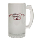 Alcohol Frosted Glass Beer Stein - All Ass No Gass Cycling - Funny Novelty Birthday - 123t Australia | Funny T-Shirts Mugs Novelty Gifts