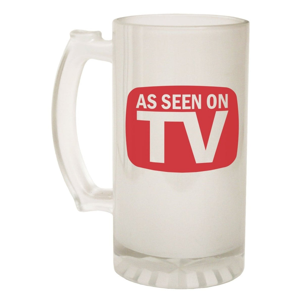 Alcohol Frosted Glass Beer Stein - As Seen On TV Celebrity - Funny Novelty Birthday - 123t Australia | Funny T-Shirts Mugs Novelty Gifts