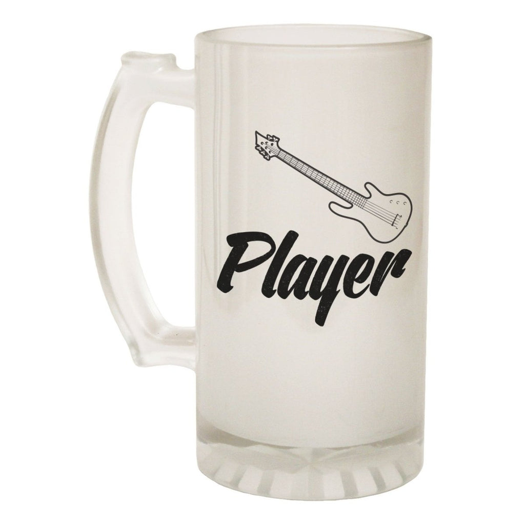 Alcohol Frosted Glass Beer Stein - Bass Player Guitar - Funny Novelty Birthday - 123t Australia | Funny T-Shirts Mugs Novelty Gifts