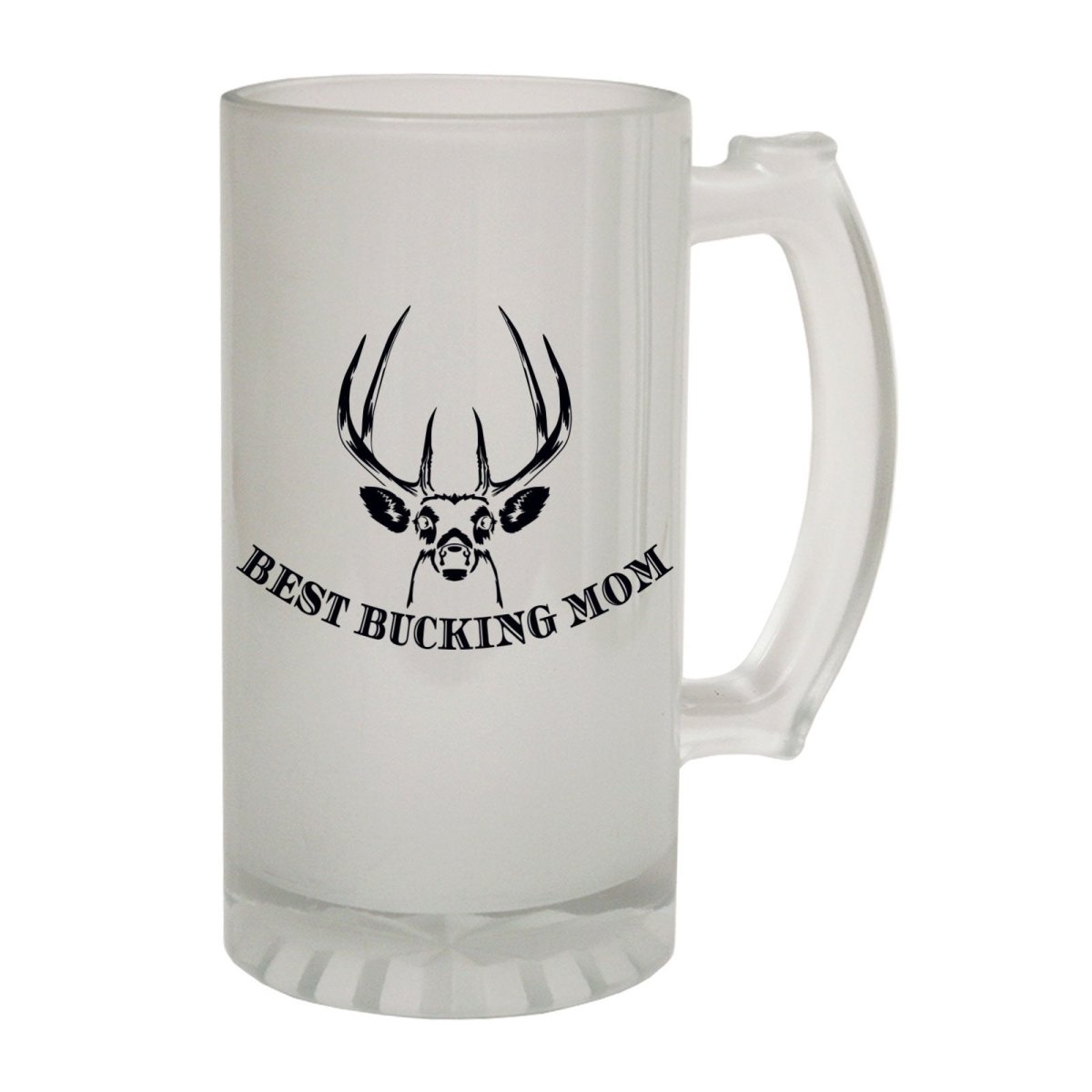 Alcohol Frosted Glass Beer Stein - Best Bucking Mom Family - Funny Novelty Birthday - 123t Australia | Funny T-Shirts Mugs Novelty Gifts