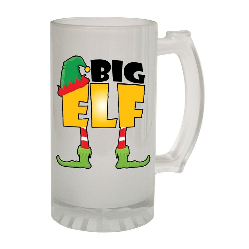 Alcohol Frosted Glass Beer Stein - Big Elf Family - Funny Novelty Birthday - 123t Australia | Funny T-Shirts Mugs Novelty Gifts