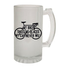 Alcohol Frosted Glass Beer Stein - Bike Takes Me Places - Funny Novelty Birthday - 123t Australia | Funny T-Shirts Mugs Novelty Gifts