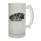 Alcohol Frosted Glass Beer Stein - Bikeology Cyclist Bike Rider - Funny Novelty Birthday - 123t Australia | Funny T-Shirts Mugs Novelty Gifts