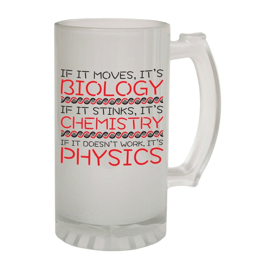 Alcohol Frosted Glass Beer Stein - Biology Chemistry Physics Geek - Funny Novelty Birthday - 123t Australia | Funny T-Shirts Mugs Novelty Gifts