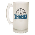 Alcohol Frosted Glass Beer Stein - Boat Run On Thanks - Funny Novelty Birthday - 123t Australia | Funny T-Shirts Mugs Novelty Gifts