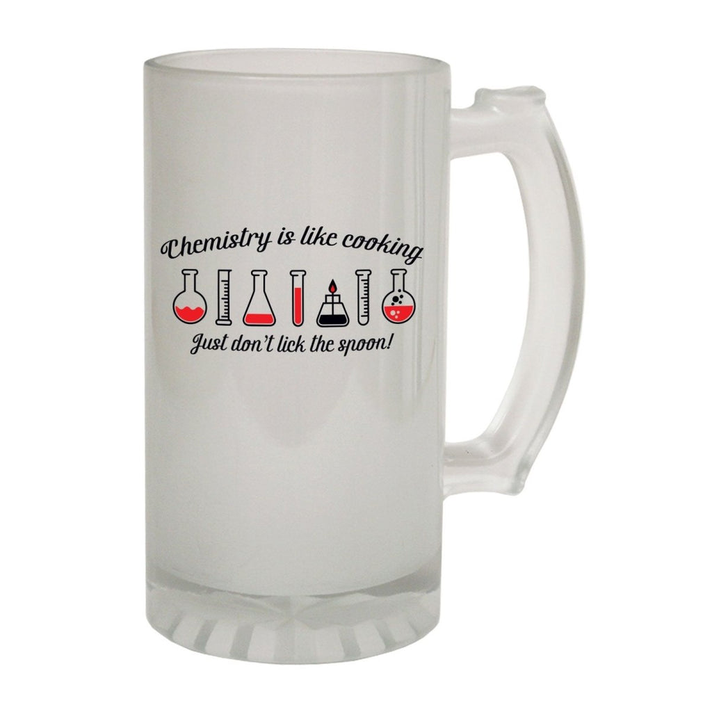 Alcohol Frosted Glass Beer Stein - Chemistry Spoon Geek - Funny Novelty Birthday - 123t Australia | Funny T-Shirts Mugs Novelty Gifts