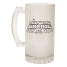 Alcohol Frosted Glass Beer Stein - Course Be With You Golfer - Funny Novelty Birthday - 123t Australia | Funny T-Shirts Mugs Novelty Gifts