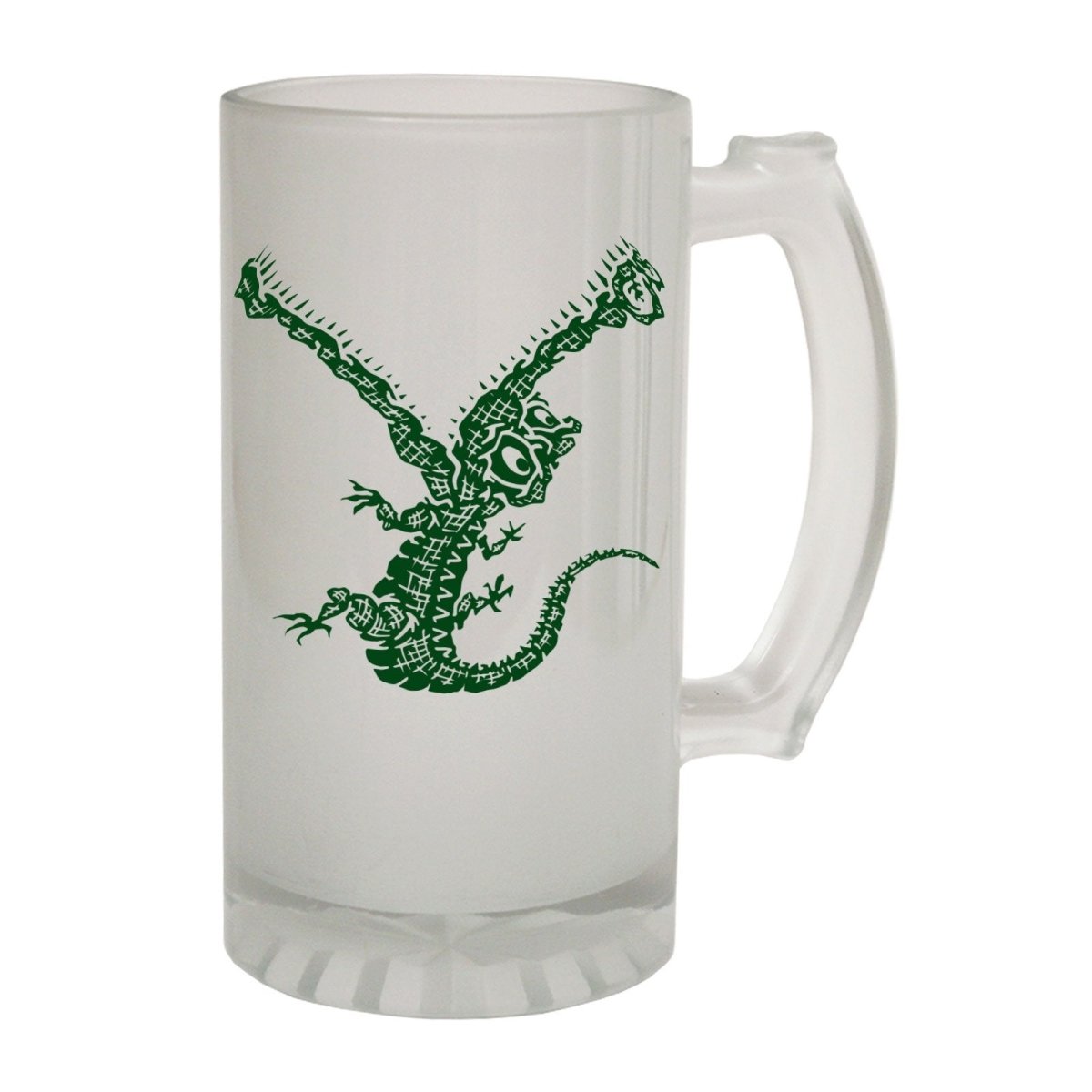Alcohol Frosted Glass Beer Stein - Crocodile Cartoon - Funny Novelty Birthday - 123t Australia | Funny T-Shirts Mugs Novelty Gifts