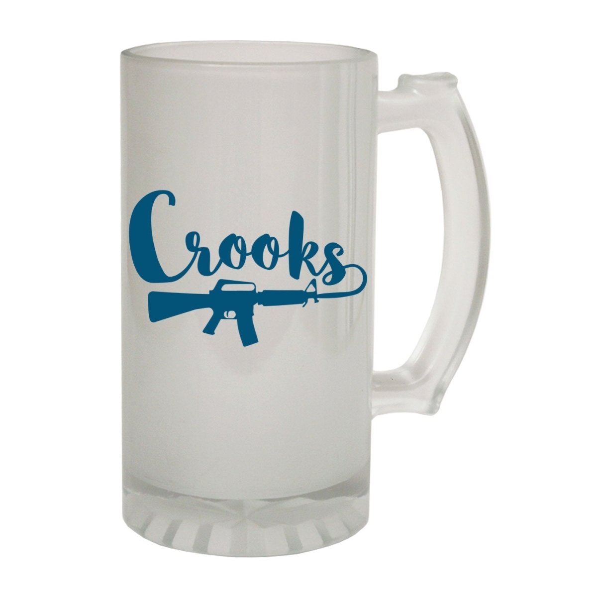 Alcohol Frosted Glass Beer Stein - Crooks Cool - Funny Novelty Birthday - 123t Australia | Funny T-Shirts Mugs Novelty Gifts