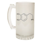 Alcohol Frosted Glass Beer Stein - Cycling Dopamine Chem Struct - Funny Novelty Birthday - 123t Australia | Funny T-Shirts Mugs Novelty Gifts