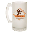 Alcohol Frosted Glass Beer Stein - Drug Of Choice Bass Guitar - Funny Novelty Birthday - 123t Australia | Funny T-Shirts Mugs Novelty Gifts