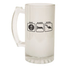 Alcohol Frosted Glass Beer Stein - Eat Sleep Dive Diving - Funny Novelty Birthday - 123t Australia | Funny T-Shirts Mugs Novelty Gifts