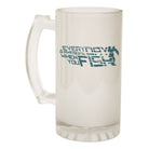 Alcohol Frosted Glass Beer Stein - Everyday Awesome Day Fish - Funny Novelty Birthday - 123t Australia | Funny T-Shirts Mugs Novelty Gifts