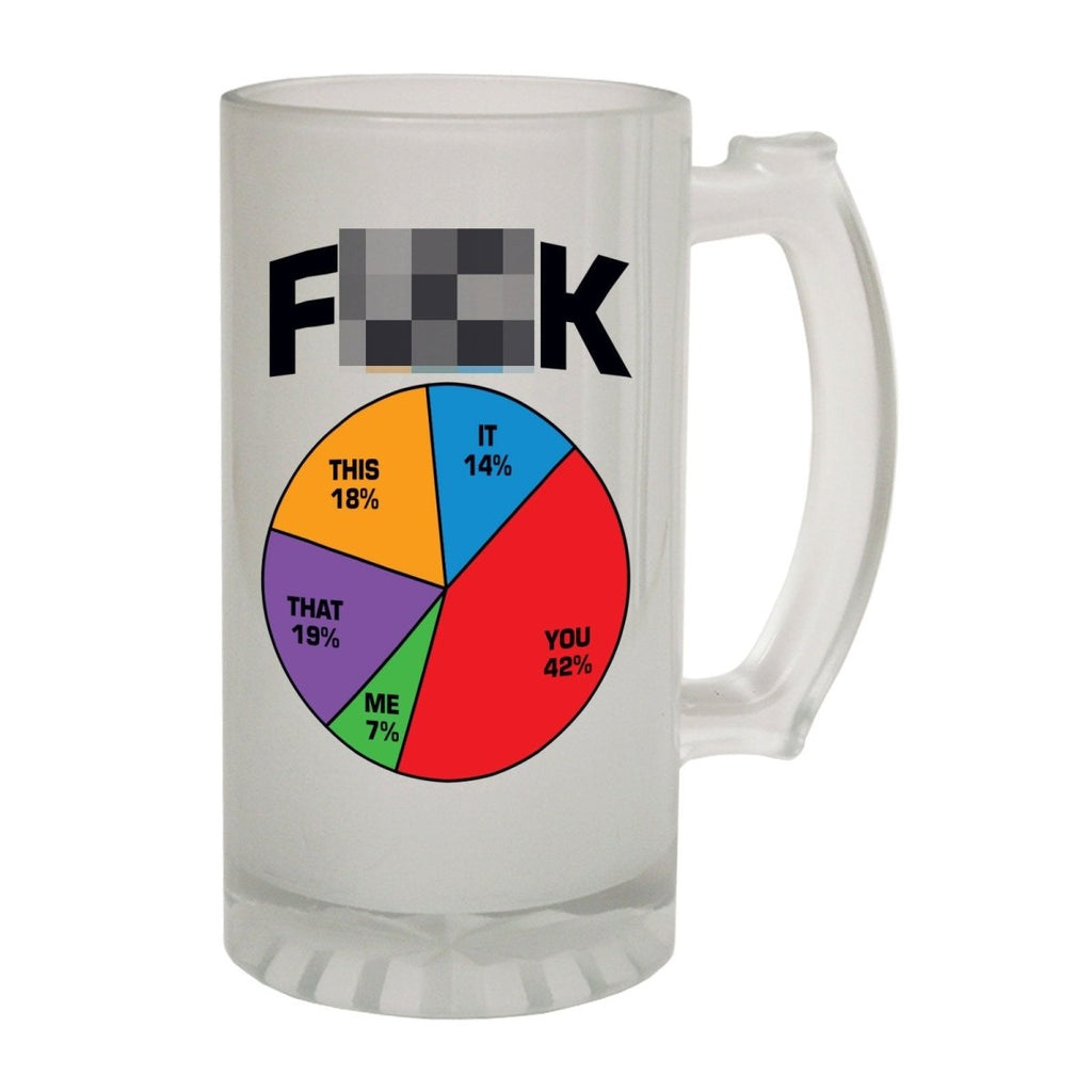 Alcohol Frosted Glass Beer Stein - F Statistics Geek - Funny Novelty Birthday - 123t Australia | Funny T-Shirts Mugs Novelty Gifts
