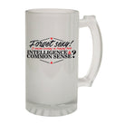 Alcohol Frosted Glass Beer Stein - Forget Sexy Rude - Funny Novelty Birthday - 123t Australia | Funny T-Shirts Mugs Novelty Gifts