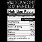 Ambulance Dispatcher Nutrition Facts - Mens 123t Funny T-Shirt Tshirts