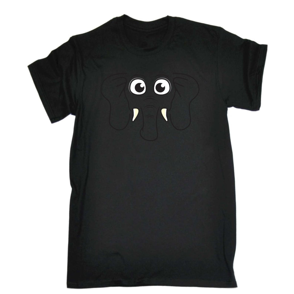 Animal Elephant Animal Face Ani Mates - Mens Funny Novelty T-Shirt Tshirts BLACK T Shirt - 123t Australia | Funny T-Shirts Mugs Novelty Gifts