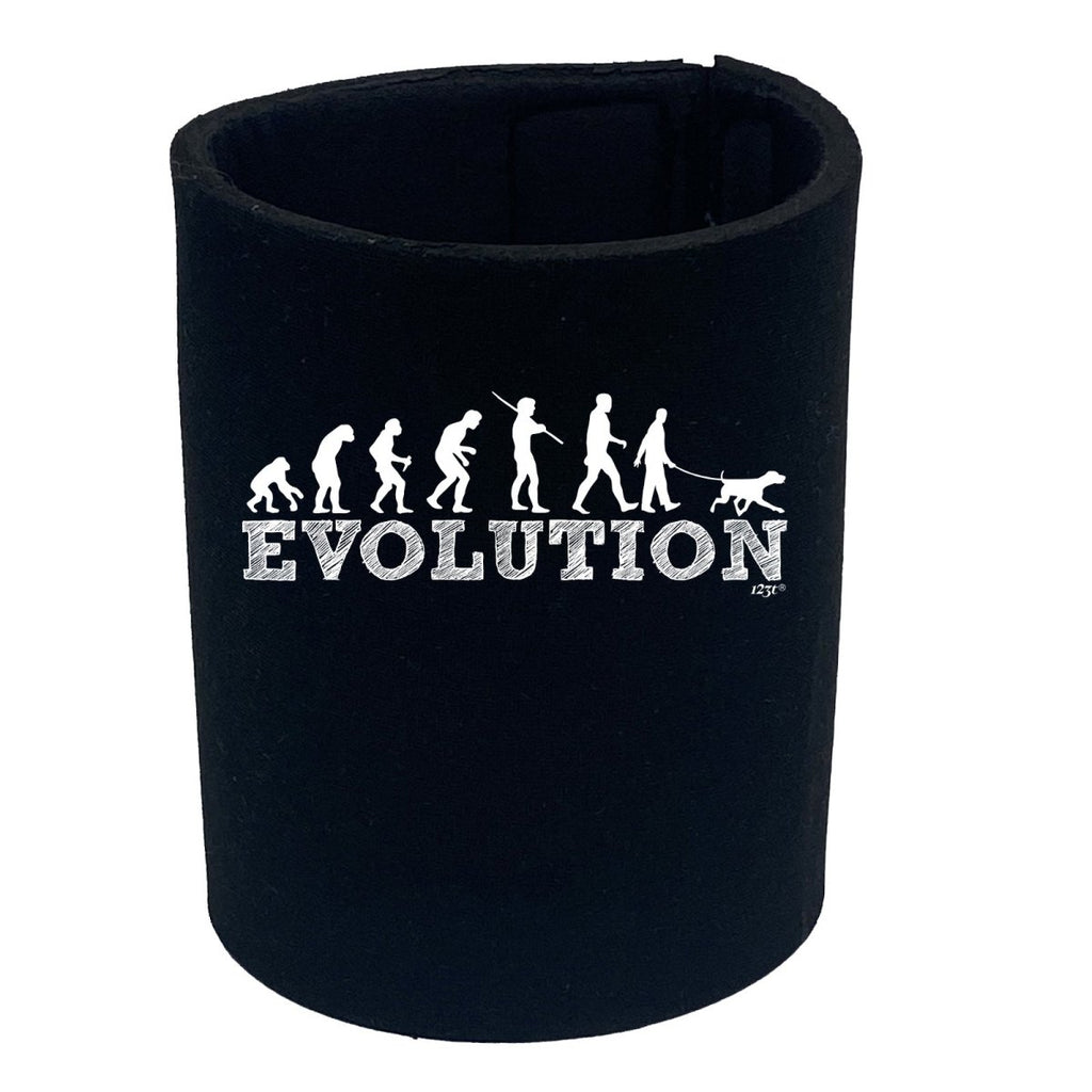 Animal Evolution Dog Walker - Funny Novelty Stubby Holder - 123t Australia | Funny T-Shirts Mugs Novelty Gifts