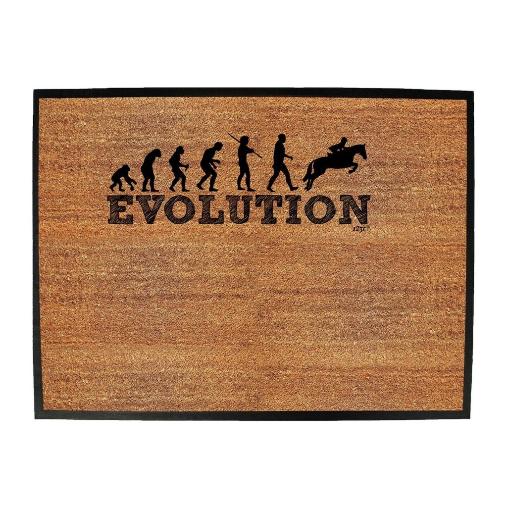 Animal Evolution Horse Jumping - Funny Novelty Doormat Man Cave Floor mat - 123t Australia | Funny T-Shirts Mugs Novelty Gifts