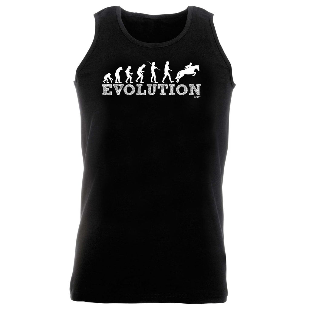 Animal Evolution Horse Jumping - Funny Novelty Vest Singlet Unisex Tank Top - 123t Australia | Funny T-Shirts Mugs Novelty Gifts