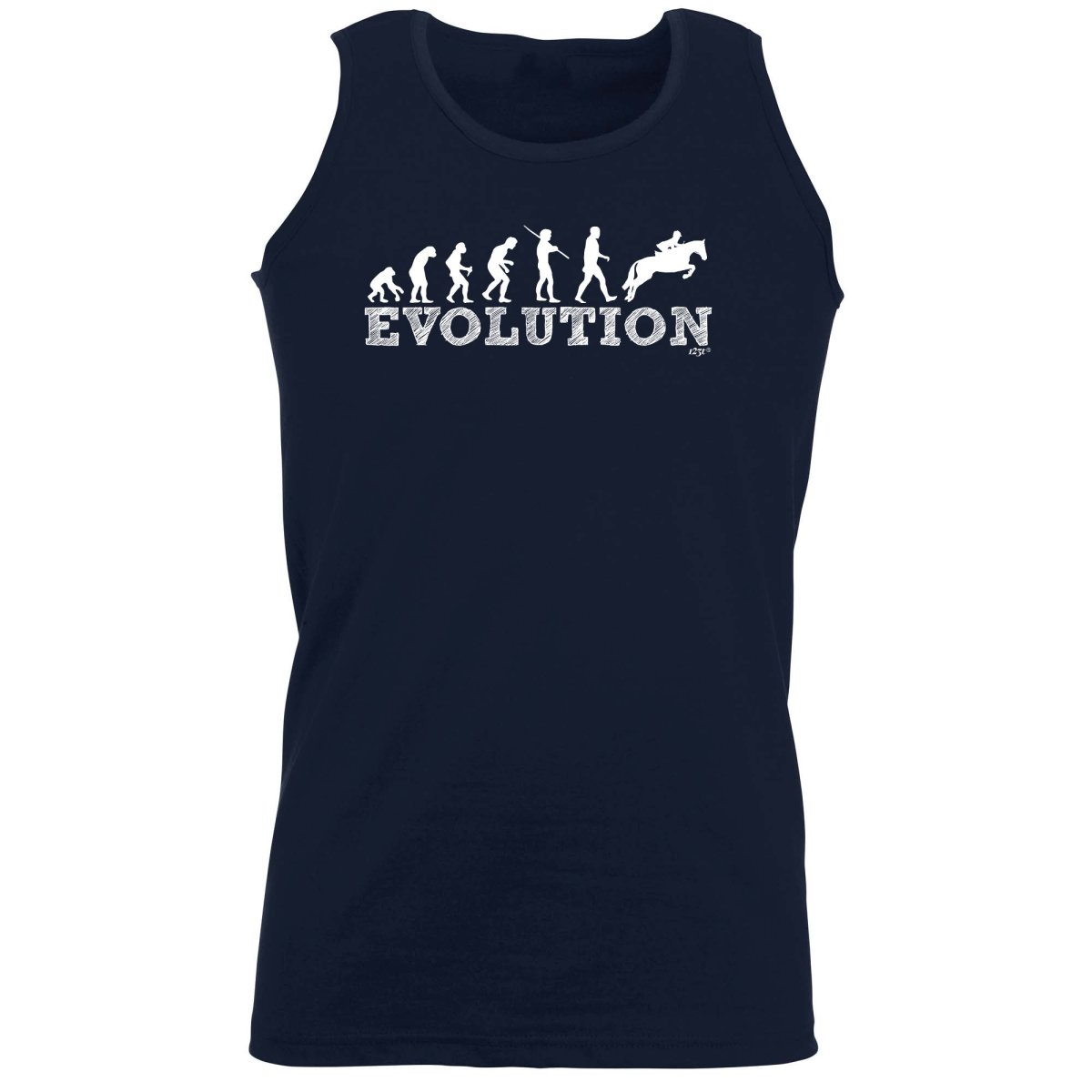 Animal Evolution Horse Jumping - Funny Novelty Vest Singlet Unisex Tank Top - 123t Australia | Funny T-Shirts Mugs Novelty Gifts