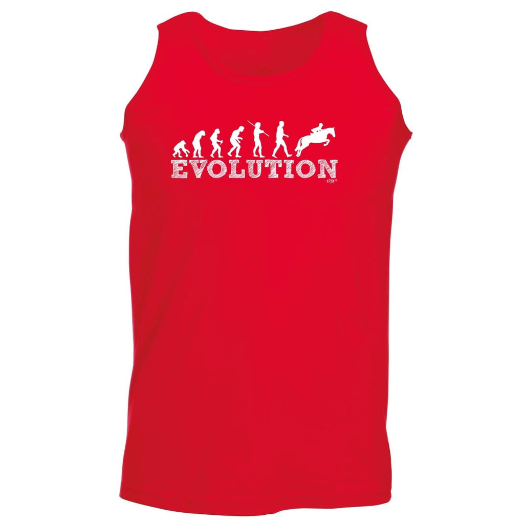 Animal Evolution Horse Jumping - Funny Novelty Vest Singlet Unisex Tank Top - 123t Australia | Funny T-Shirts Mugs Novelty Gifts