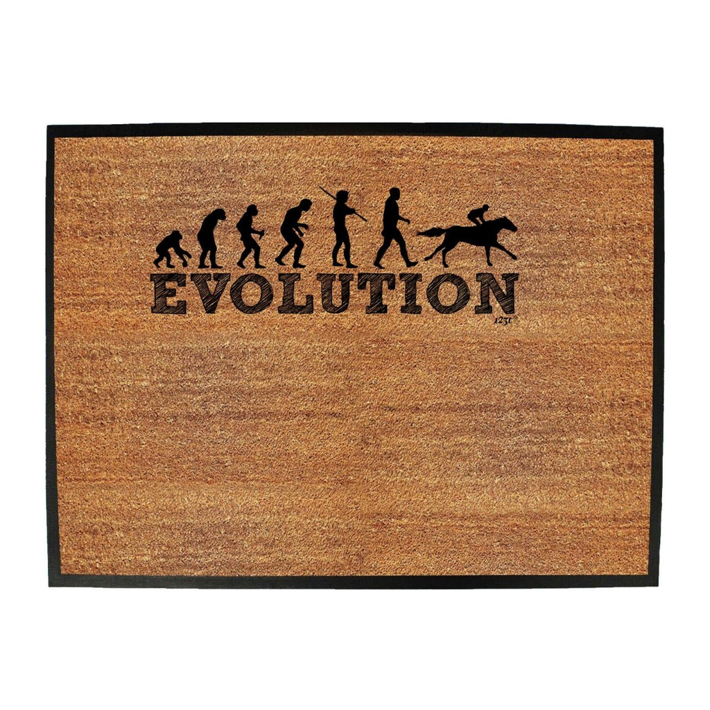 Animal Evolution Horse Riding - Funny Novelty Doormat Man Cave Floor mat - 123t Australia | Funny T-Shirts Mugs Novelty Gifts
