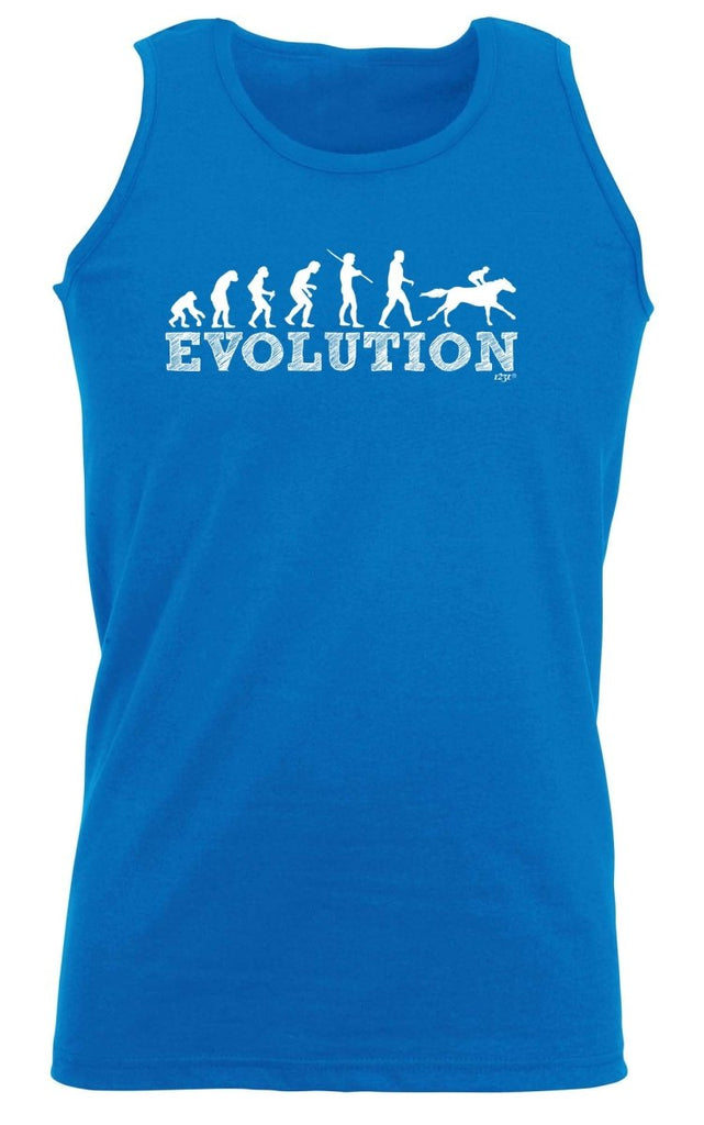Animal Evolution Horse Riding - Funny Novelty Vest Singlet Unisex Tank Top - 123t Australia | Funny T-Shirts Mugs Novelty Gifts