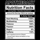 Apothecary Nutrition Facts - Mens 123t Funny T-Shirt Tshirts