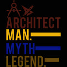 Architect Man Myth Legend - Mens 123t Funny T-Shirt Tshirts