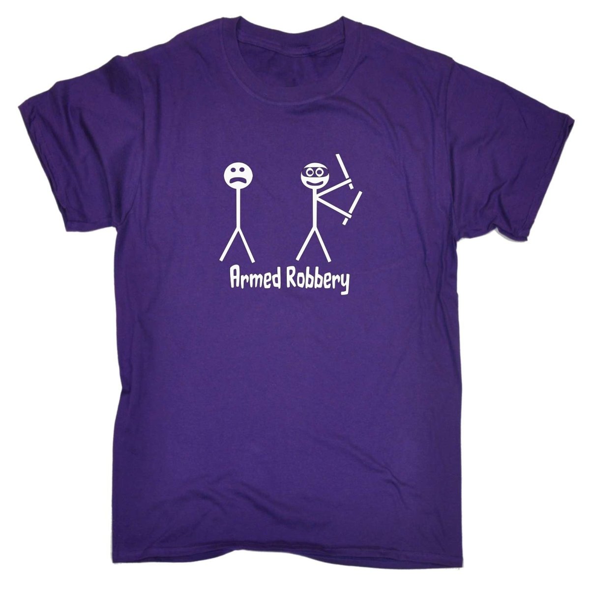 Armed Robbery Funny - Mens Funny T-Shirt Tshirts Tee Shirt - 123t Australia | Funny T-Shirts Mugs Novelty Gifts