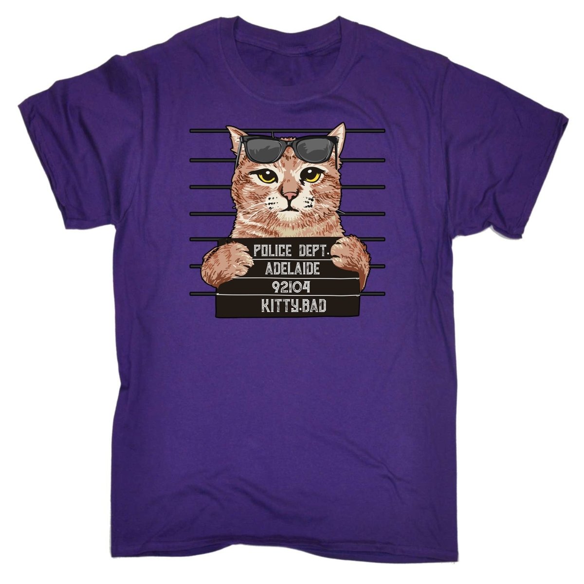 Arrested Kitty Bad Adealide Cat Kitten Pussy Cats - Mens Funny T-Shirt Tshirts Tee Shirt - 123t Australia | Funny T-Shirts Mugs Novelty Gifts