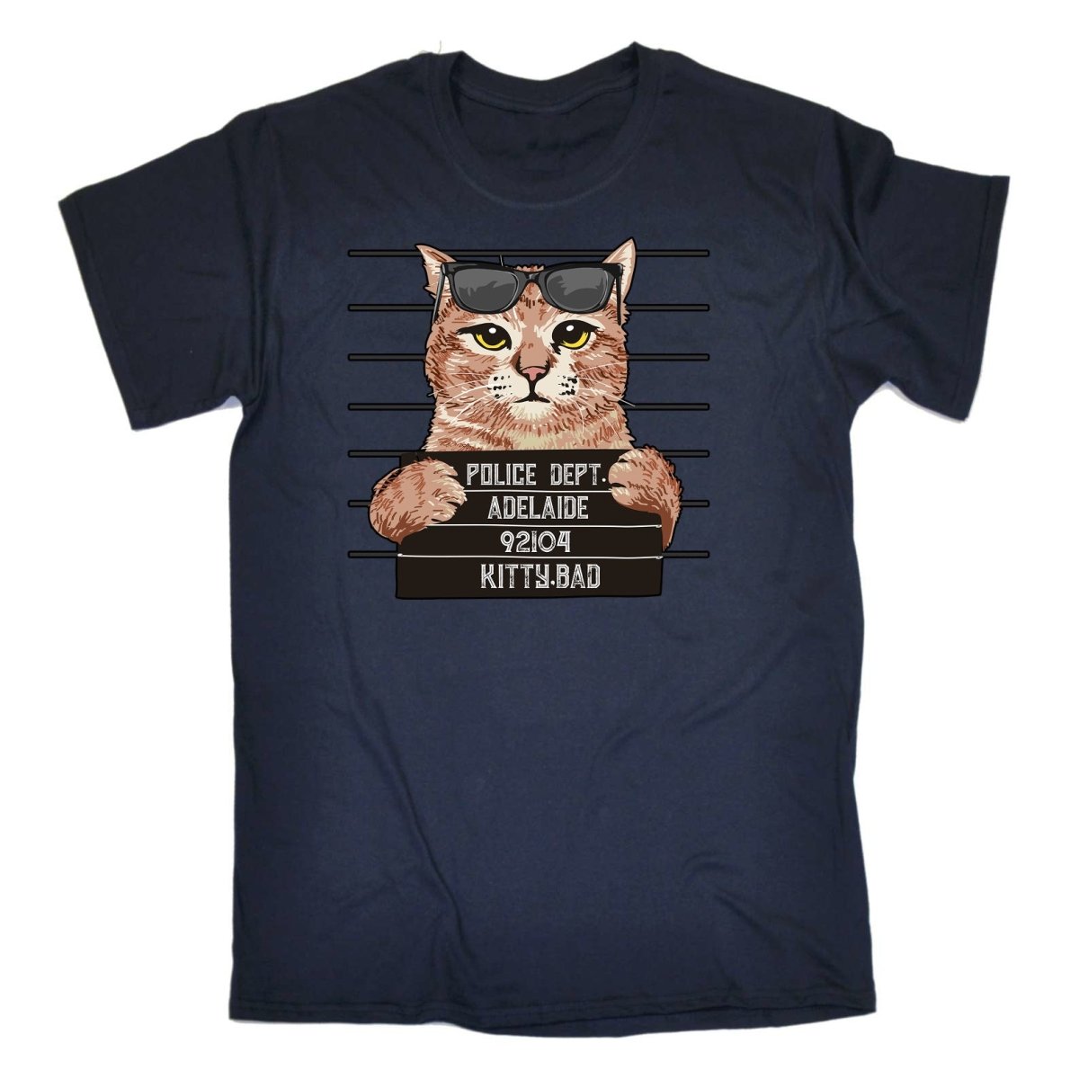 Arrested Kitty Bad Adealide Cat Kitten Pussy Cats - Mens Funny T-Shirt Tshirts Tee Shirt - 123t Australia | Funny T-Shirts Mugs Novelty Gifts