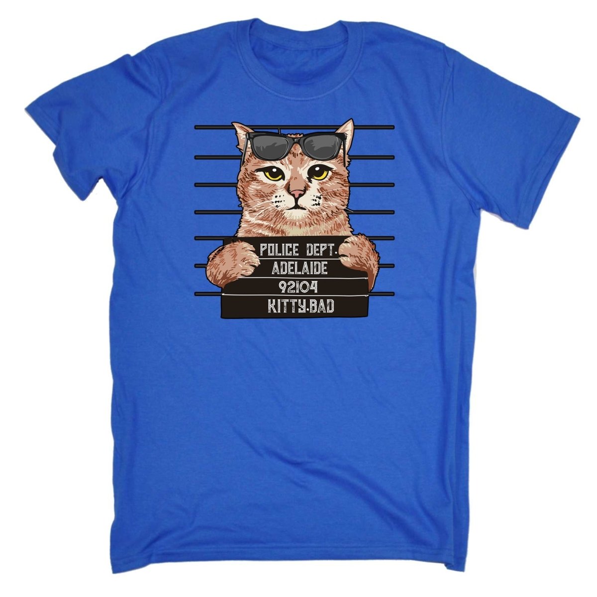 Arrested Kitty Bad Adealide Cat Kitten Pussy Cats - Mens Funny T-Shirt Tshirts Tee Shirt - 123t Australia | Funny T-Shirts Mugs Novelty Gifts