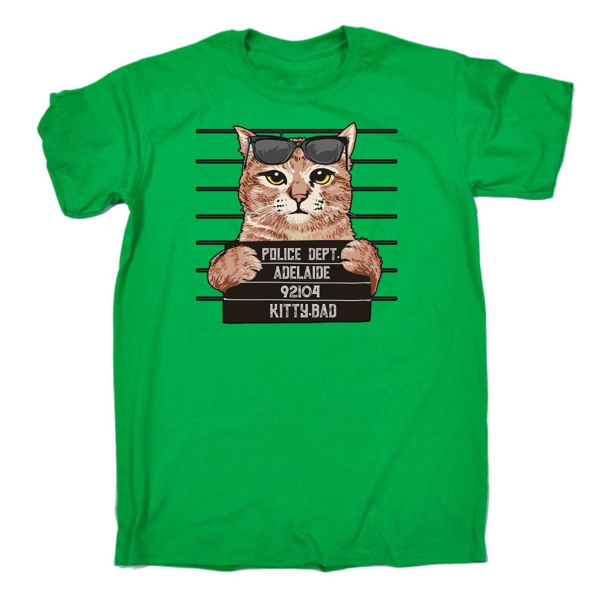 Arrested Kitty Bad Adealide Cat Kitten Pussy Cats - Mens Funny T-Shirt Tshirts Tee Shirt - 123t Australia | Funny T-Shirts Mugs Novelty Gifts