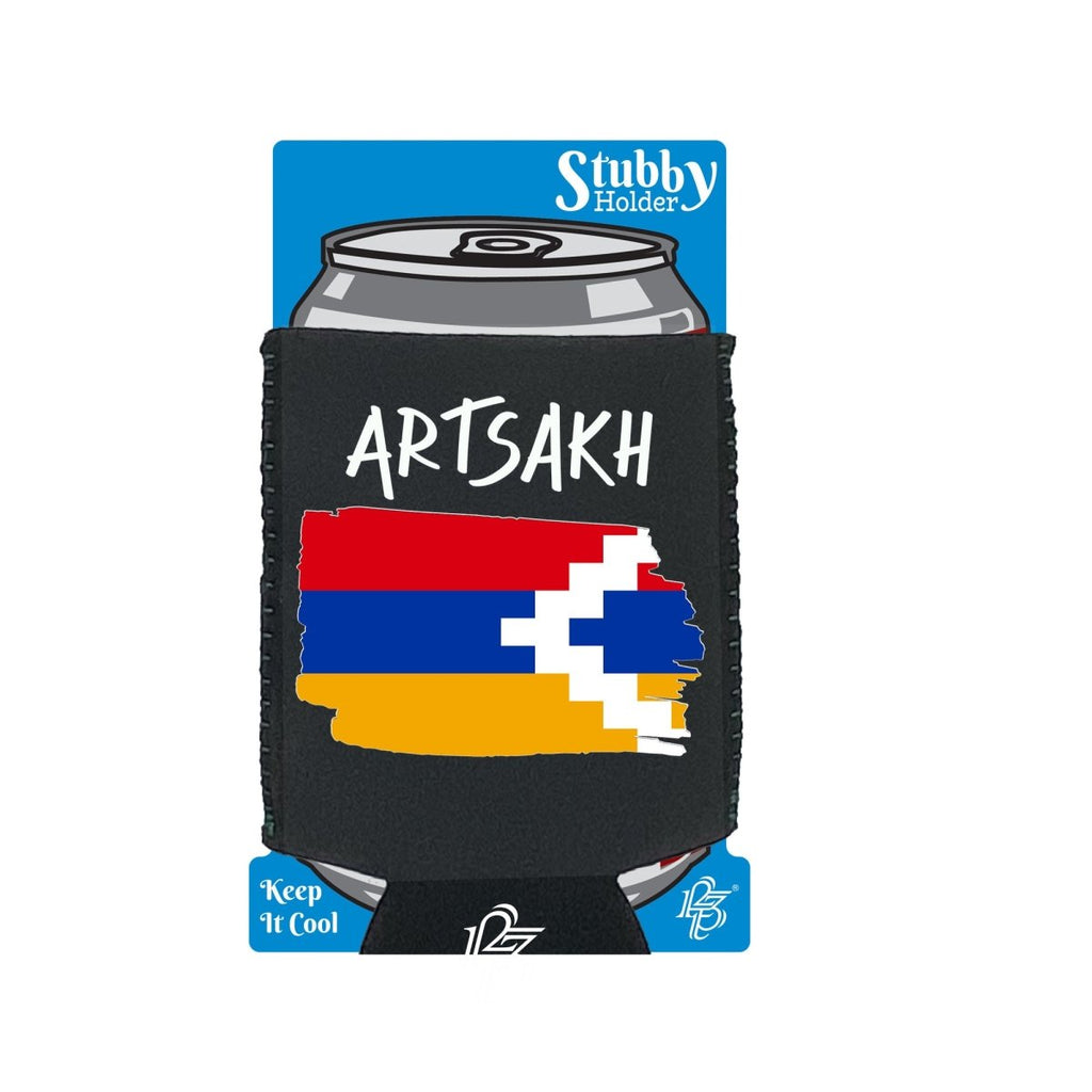 Artsakh Country Flag Nationality - Stubby Holder With Base - 123t Australia | Funny T-Shirts Mugs Novelty Gifts