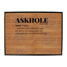 Askhole Noun - Funny Novelty Doormat Man Cave Floor mat - 123t Australia | Funny T-Shirts Mugs Novelty Gifts