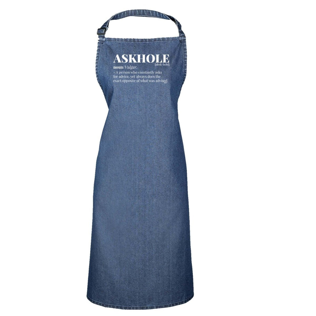 Askhole Noun - Funny Novelty Kitchen Adult Apron - 123t Australia | Funny T-Shirts Mugs Novelty Gifts