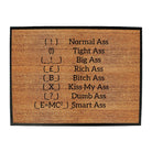 Ass Types - Funny Novelty Doormat Man Cave Floor mat - 123t Australia | Funny T-Shirts Mugs Novelty Gifts