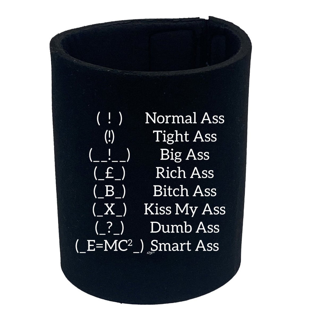 Ass Types - Funny Novelty Stubby Holder - 123t Australia | Funny T-Shirts Mugs Novelty Gifts