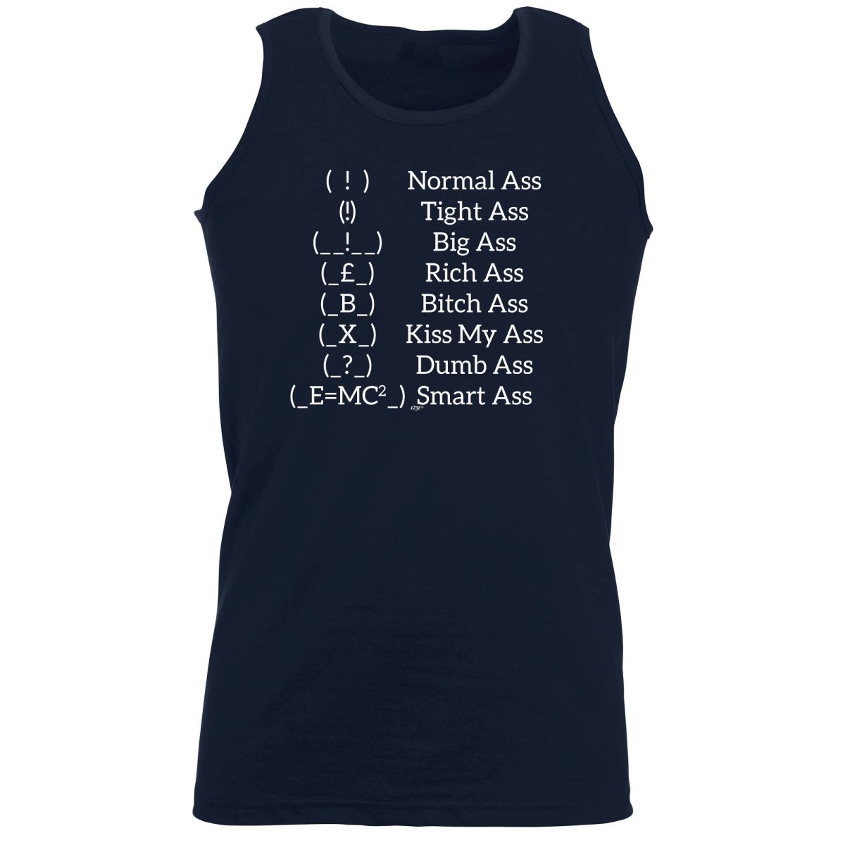 Ass Types - Funny Novelty Vest Singlet Unisex Tank Top - 123t Australia | Funny T-Shirts Mugs Novelty Gifts